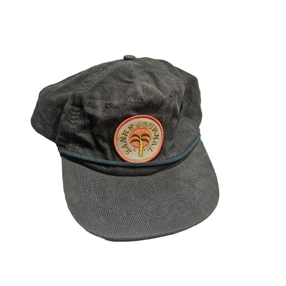 Banks Journal Other - Banks Journal Olive Corduroy Snapback Hat Contrasting Orange Palm Tree Retro